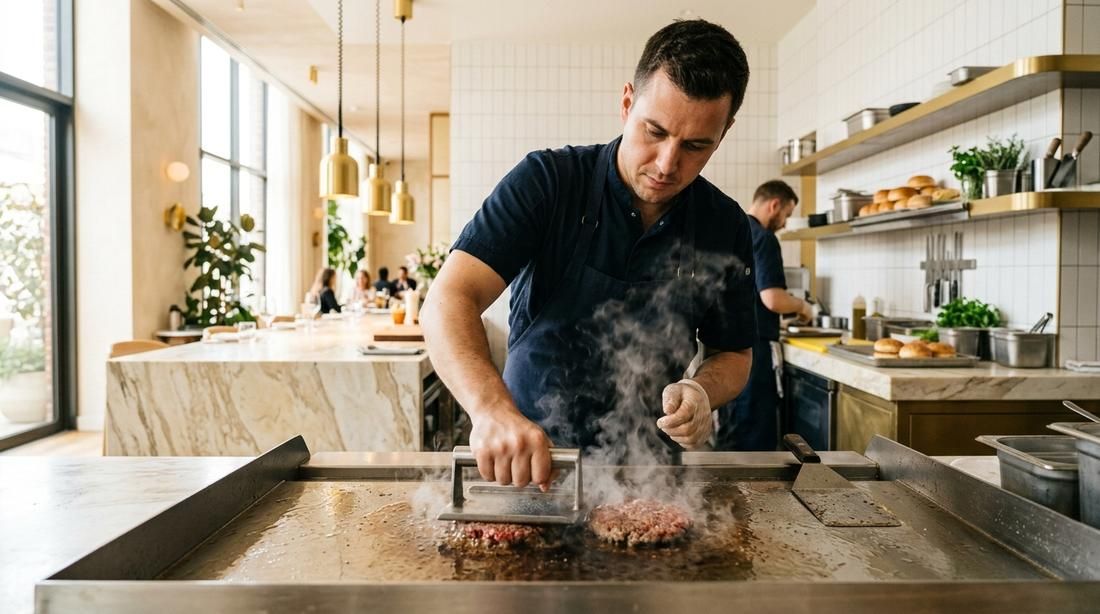 The griddle, where a fifth of the weight goes