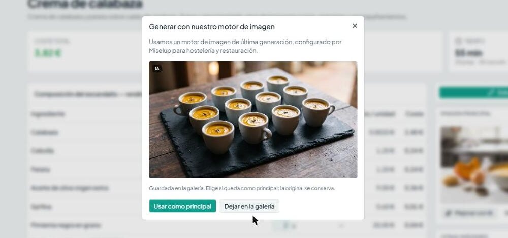 Image generated with the “Other” direction and the text “coffee cups on a slate tray”: pumpkin cream served in cups on a slate tray